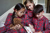 Polo Collar Pocket Detail Pyjamas in Red Tartan (18mths-8yrs) Nightwear  from Pepa London