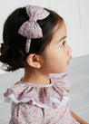 Delicate Floral Bow Headband in Pink Hair Accessories  from Pepa London