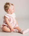 Classic Pink Hand Smocked Romper Rompers  from Pepa London