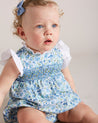 Blue Floral Romper with Frill Detailing - ROMPER - PEPA AND CO vimeo_530825533