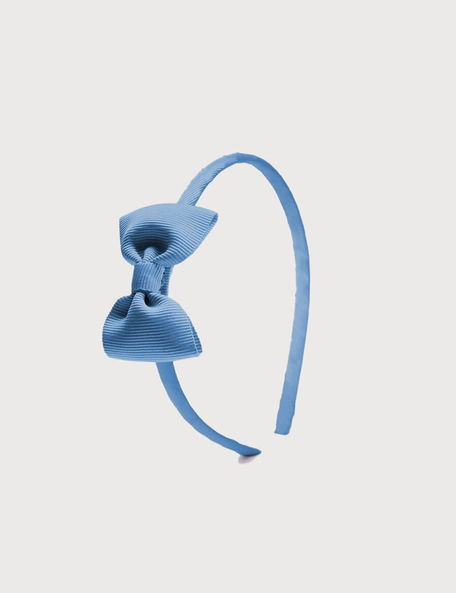 Light Blue Small Bow Hairband Hair Accessories  from Pepa London