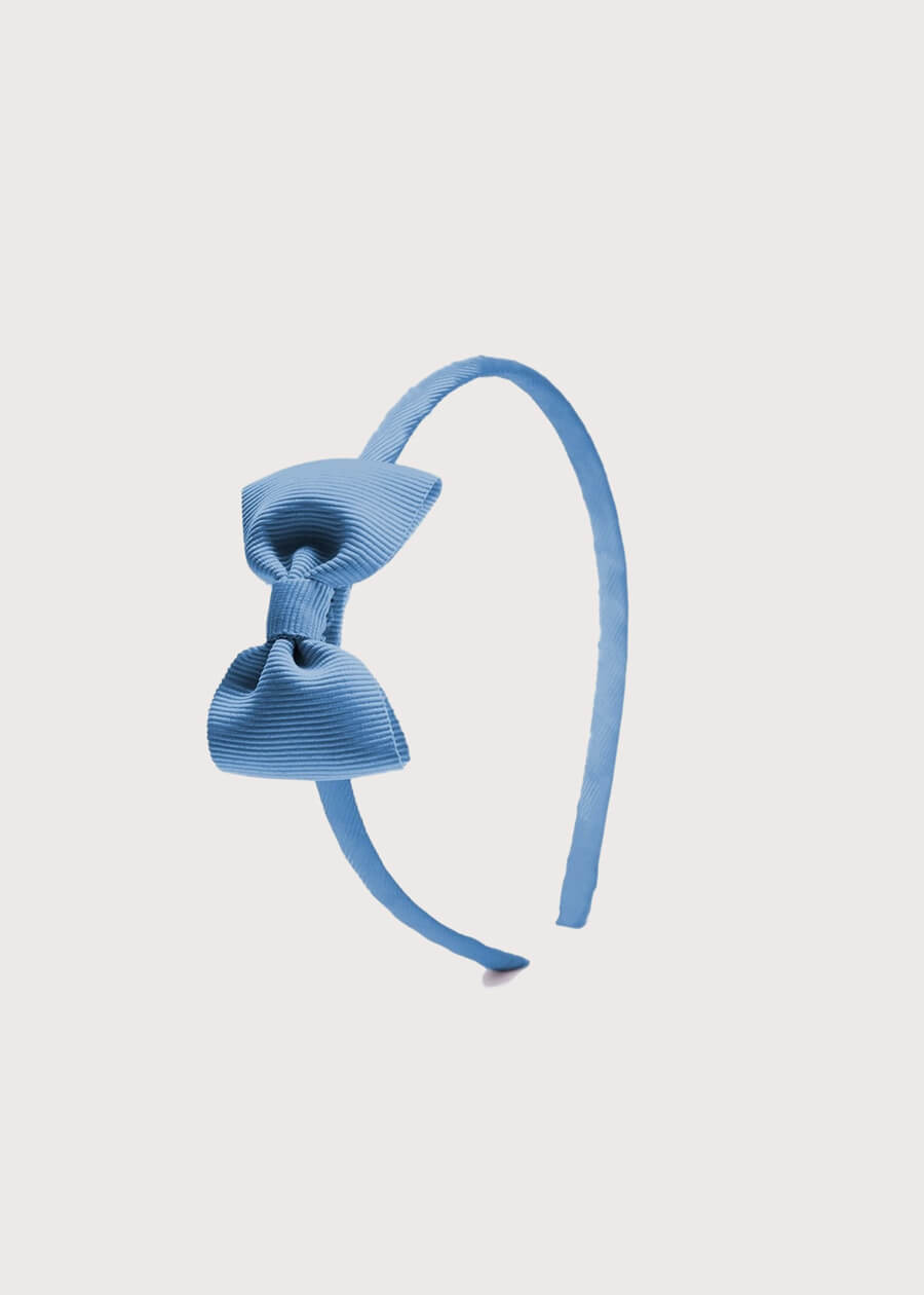 Light Blue Small Bow Hairband Hair Accessories  from Pepa London