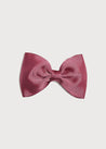 Raspberry Pink Medium Bow Clip Hair Accessories  from Pepa London