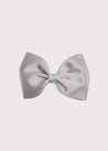 Light Grey Medium Bow Clip Hair Accessories  from Pepa London