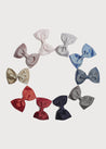 Blue Medium Bow Clip Hair Accessories  from Pepa London