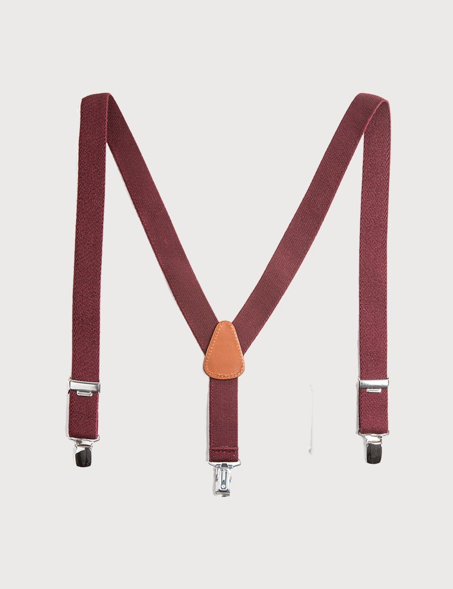 Burgundy Braces Belts & Braces  from Pepa London