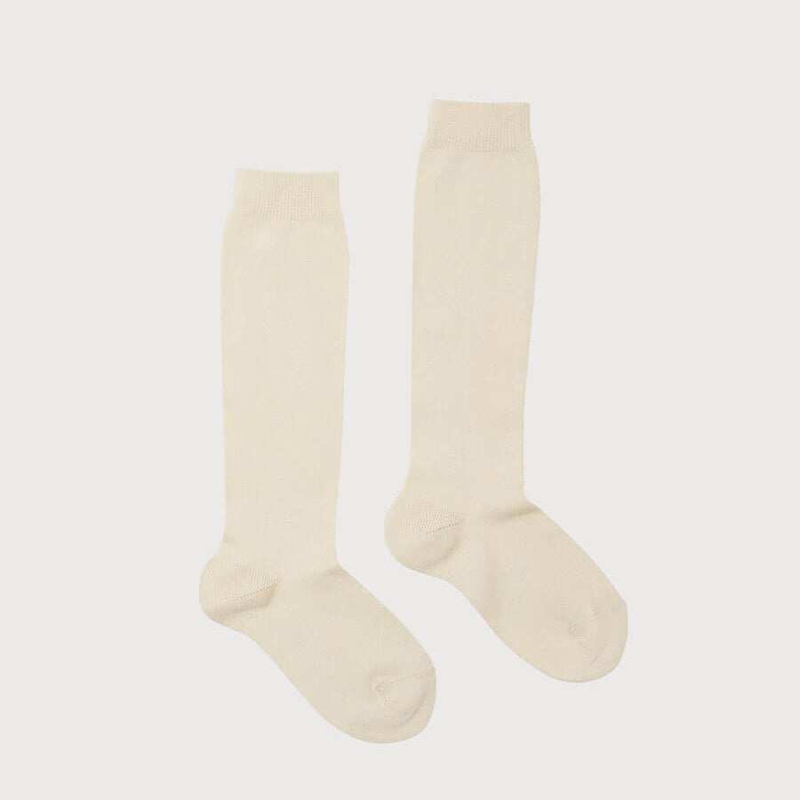 Plain high socks - Sand (0mths-10yrs) Socks from Pepa London