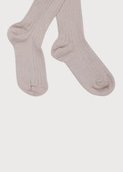 Dusky Pink Ribbed Tights (0mths-10yrs) Tights from Pepa London