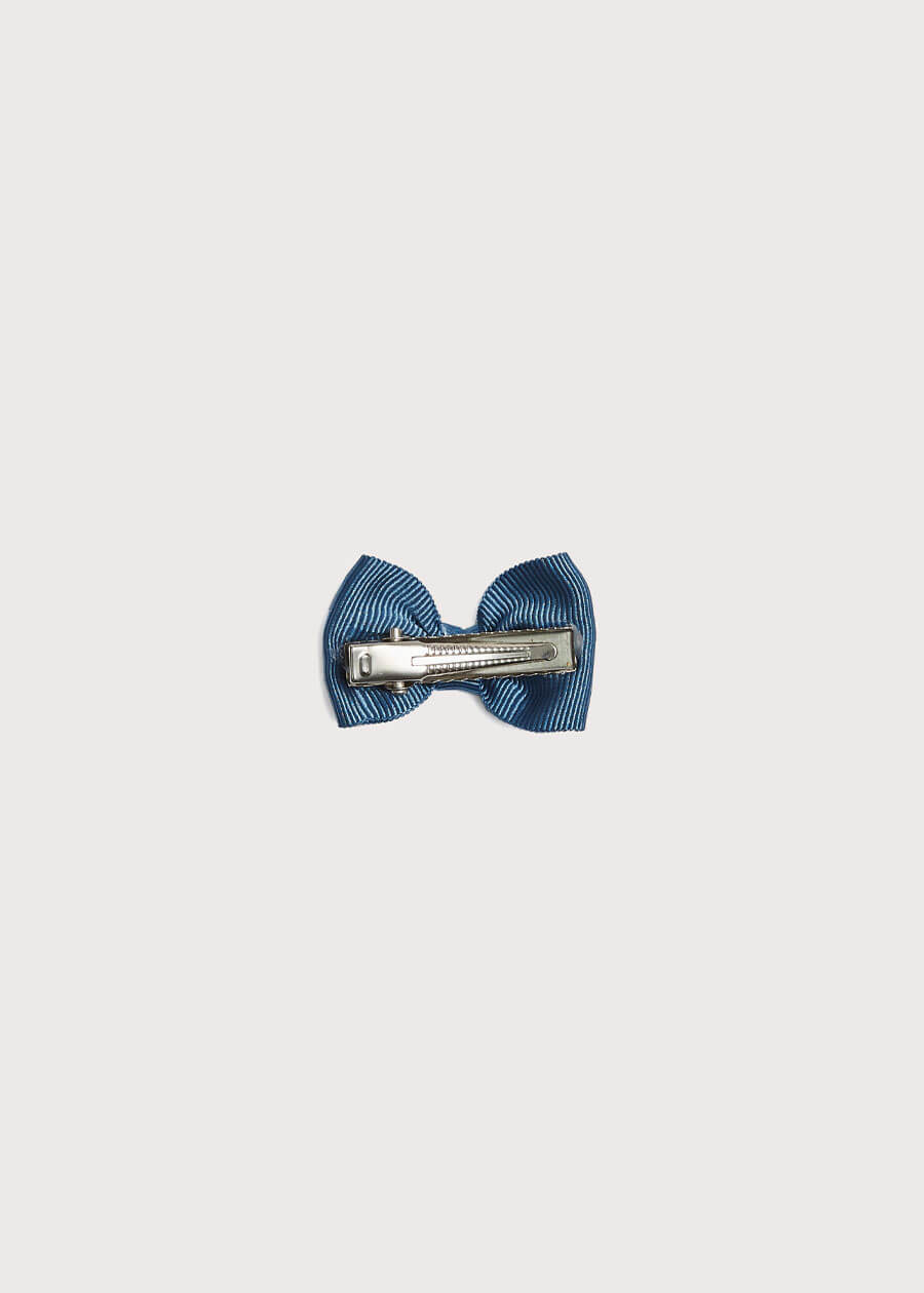 Blue Small Bow Clip Hair Accessories  from Pepa London