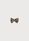 Dark Grey Small Bow Clip Hair Accessories  from Pepa London