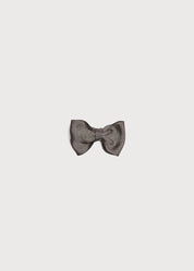Dark Grey Small Bow Clip Hair Accessories  from Pepa London