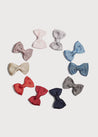 Blue Small Bow Clip Hair Accessories  from Pepa London