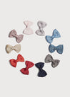 Dark Grey Small Bow Clip Hair Accessories  from Pepa London